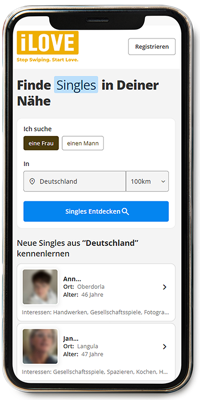 iLove phone UI mockup