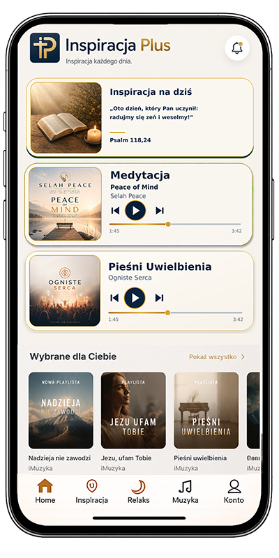 Inspiracja Plus phone UI mockup